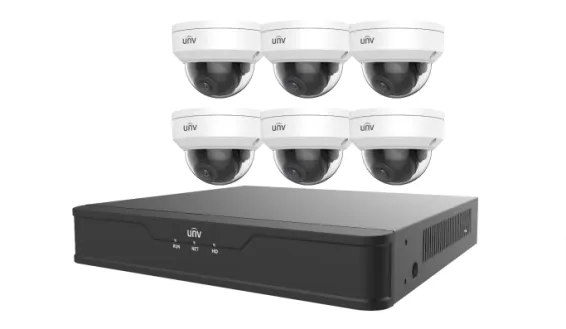 Uniview - EK-S31P8D46T2-V2 - 6 Camera +1 NVR Kit with 2TB HDD Storage Without 18M Network