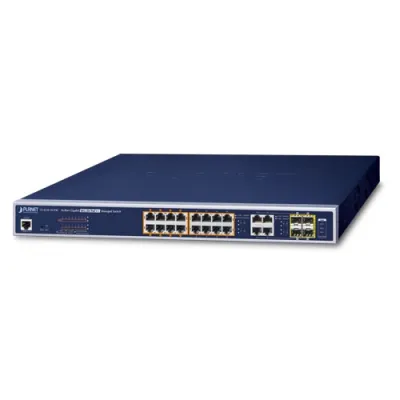 Planet - GS-4210-16UP4C - 6-Port 10/100/1000T 802.3bt PoE++ plus 4-Port Gigabit TP/SFP Combo Managed Switch