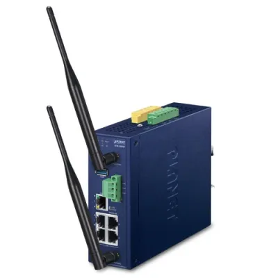 Planet - IVR-300W - Industrial Wi-Fi 6 802.11ax 1800Mbps Dual Band Wireless VPN Gateway with 5-Port 10/100/1000T