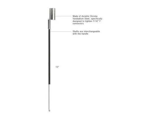 Jonard Tools - CTW-71612 - F Connector Torque Wrench Shaft, 12"