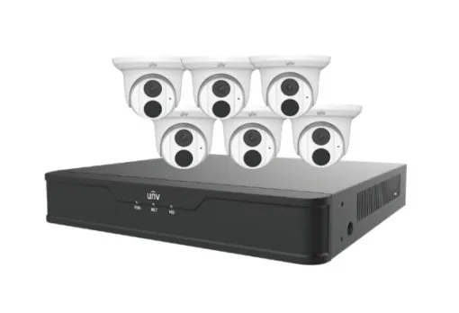 UNV - EK-S31P8T46T2-V3 - NVR kits with 6 Unit 4MP camera with 1 Recorder and 2TB HDD