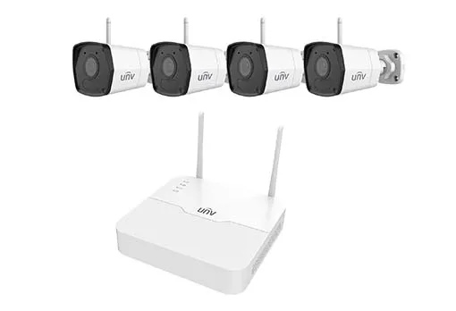 Uniview - KIT/NVR301-04LS3-W/4*2122LB-ABF40WK-G - 1+4 WiFi Bullet Kit, 4.0mm lens