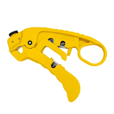 Simply 45 - S45-S01YL - Adjustable Cat7a/6a/6/5e UTP/STP Stripper Yellow, 1Ea/Blister