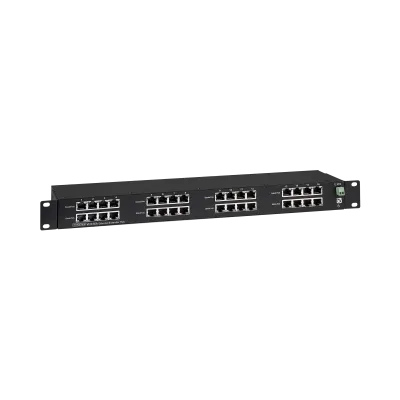 Vigitron - Vi2316A - 16-Port MaxiiCopper™ Ethernet Extender over UTP, af/at/bt 72W PoE, Requires 12VDC @ 3A PS, suggested Vi0014