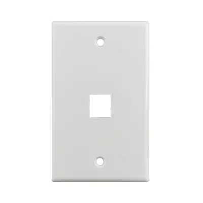 Simply 45 - S45-3201W - 1 Port White Keystone Wall Plate, Standard, Single Gang, UL - 1EA/BAG
