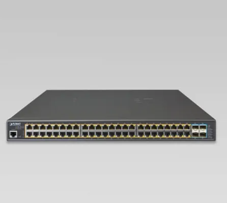 Planet - GS-5220-48PL4XR - L3 48-Port 10/100/1000T 802.3at PoE + 4-Port 10G SFP+ Managed Switch