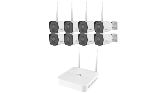UNV - KIT/NVR301-08S4-LW/8*IPC2122LB-AF28WK-WF - UNV 1+8 WiFi Bullet Kit 2.8mm