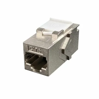 Simply 45 - S45-3270 - Cat6 STP Keystone Feed-Thru Coupler - w/6-Color Snap-On ID Bars Included. 1ea/bag