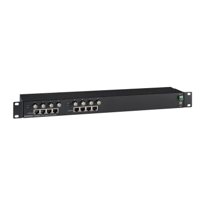 Vigitron - Vi2408A - 8-Port MaxiiCopper™ Ethernet Extender over Coax, af/at 37W PoE, Requires 12VDC @ 3A PS, suggested Vi0014