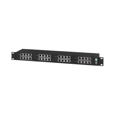 Vigitron - Vi2316A - 16-Port MaxiiCopper™ Ethernet Extender over UTP, af/at/bt 72W PoE, Requires 12VDC @ 3A PS, suggested Vi0014
