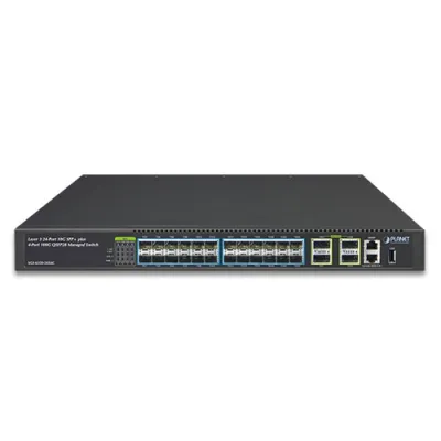 Planet - XGS-6350-24X4C - Layer 3 24-Port 10G SFP+ + 4-Port 100G QSFP28 Managed Switch