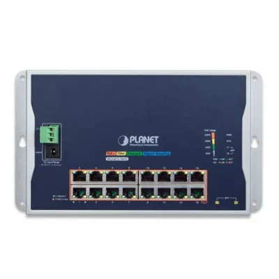 Planet - WGS-4215-16P2S - Industrial 16-Port 10/100/1000T 802.3at PoE + 2-Port 100/1000X SFP Wall-mounted Managed Switch