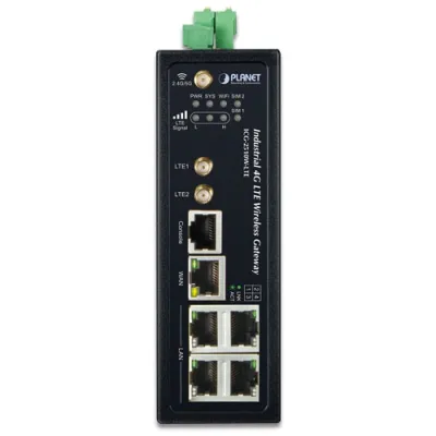 Planet - ICG-2510W-LTE-EU - Industrial 4G LTE Cellular Wireless Gateway with 5-Port 10/100/1000T(LTE Band B1/B3/B5/B7/B8/B20)