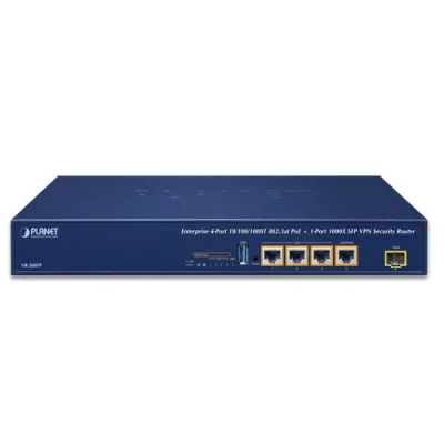 Planet - VR-300FP - Enterprise 1-Port 1000X SFP + 4-Port 10/100/1000T 802.3at PoE VPN Security Router