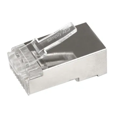 Simply 45 - S45-1550 - Pass Through Shielded - Cat5e STP (internal ground) - 50pc Clamshell