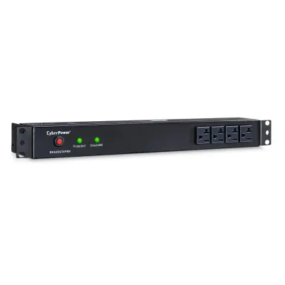 CYBERPOWER - RKBS20ST4F8R - 1800 J, 120 V, NEMA L5-20P twist lock plug, 12 NEMA 5-20R (4 front, 8 rear), 15 ft cord, Limited lifetime warranty