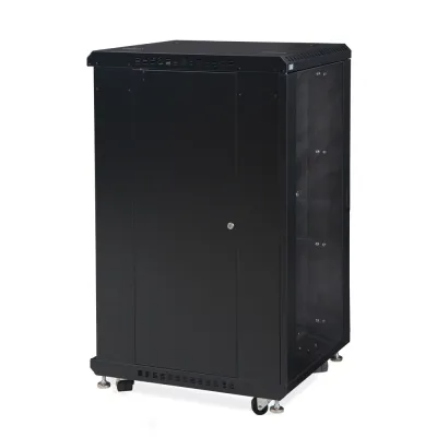 Kendall Howard - 3100-3-024-22 - 22U LINIER® Server Cabinet - Glass/Vented Doors - 24" Depth