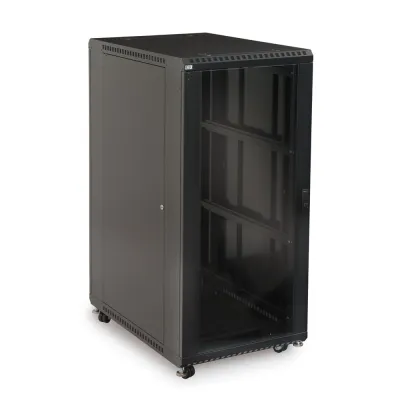 Kendall Howard - 3101-3-001-27 - 27U LINIER® Server Cabinet - Glass/Solid Doors - 36" Depth
