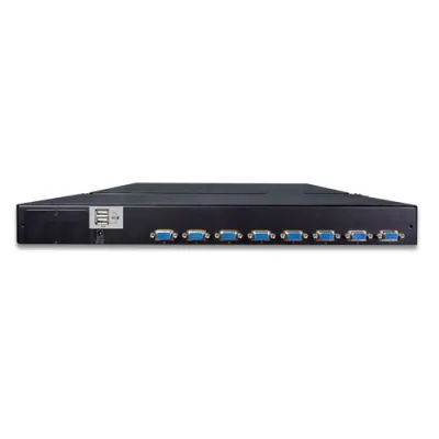 Planet - KVM-210-08M - 17" 8-Port Combo VGA LCD KVM Switch: 1280x1024 video quality, Up to 64 Computers