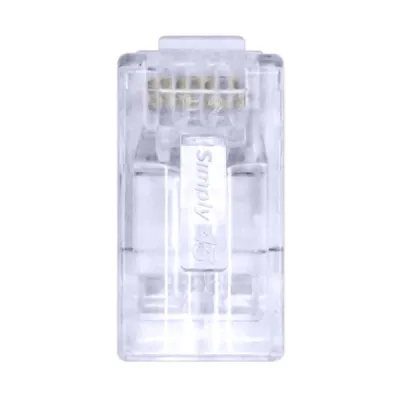 Simply 45 - S45-1501P - PROSeries Pass Through Blue Tint - Cat5e UTP with Cap45 - 50pc Clamshell 