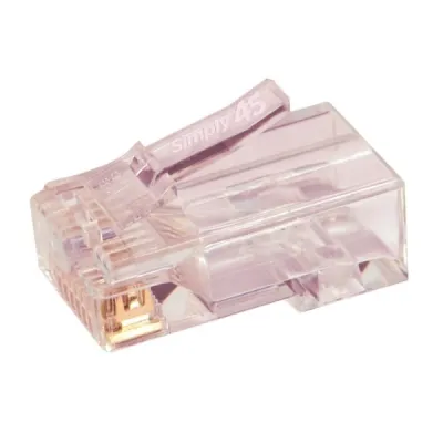 Simply 45 - S45-1700 - Pass Through Red Tint, Hi/Lo Stagger - Cat6/6a UTP - 100pc Jar