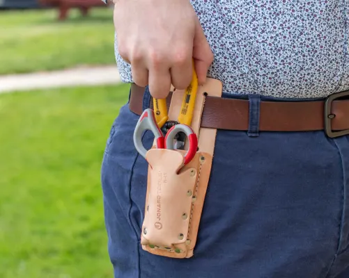 Jonard Tools - TK-355 - Fiber Stripper & Kevlar® Shears Kit, Leather Pouch