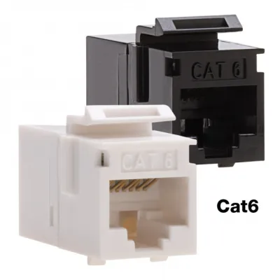 Platinum Tools - 768WH-1 - Cat6 Keystone Coupler, F to F, White UTP. 1/Bag.