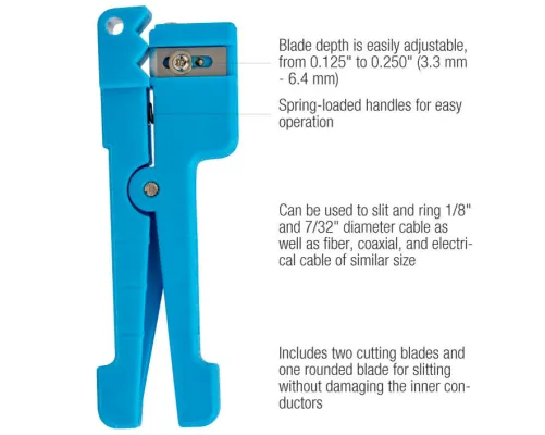 Jonard Tools - CSR-250 - Compact Cable Slit & Ring Tool, (0.125" - 0.250")