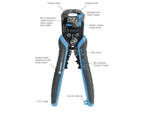 Jonard Tools - WSC-826 - Wire Stripper And Crimper For 8-26 Awg