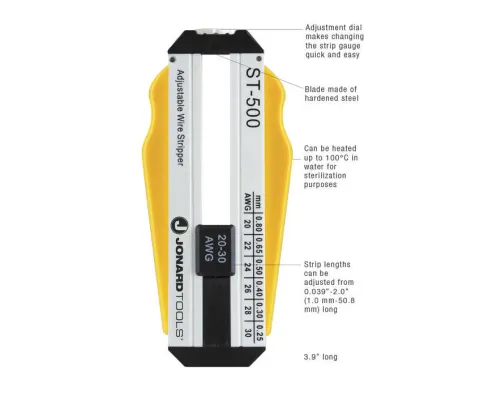 Jonard Tools - ST-500 - Adjustable Stripper 20-30 Awg