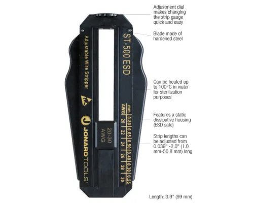 Jonard Tools - ST-500ESD - BAckpack Fiber Optic Mid Span Slit & Ring Tool Kit (1.2 mm-18.2 mm)+