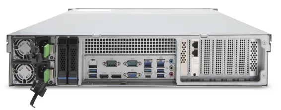 EXACQ - IP08-96T-FARL-E - IP 2U Rackmount Redundant Frontload A-Series exacqVision NVR with 8 IP Enterprise licenses (150 max), 96TB RAID6 configured storage (72TB usable). Linux Ubuntu 22.04 LTS OS on Dual SSD RAID1, redundant power supplies, 16GB R