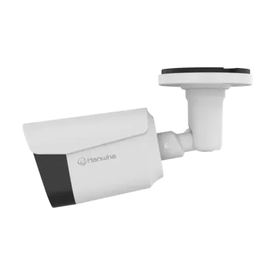 Hanwha - ACO-6020R - Wisenet A Series 2MP IR bullet camera, AHD / TVI / CVI / CVBS formats are available, 2MP @ 30 FPS, 3.6mm fixed focal lens, FoV H: 81° / V: 42°, DWDR, IR distance 25m(82 ft), day & night , IP67, IK10, 12VDC, Analog, white.