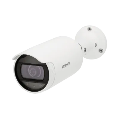 Hanwha - ANO-L6022R - Wisenet A Series bullet camera, 2MP @ 30 FPS, 4mm fixed focal lens, FoV H: 84.3° / V: 45.6° WiseStream II, triple codec (H.265/H.264/MJPEG), 120dB WDR, IR LEDs 30m(98.43ft), day & night (ICR), virtual area (intrusion/enter/exit)