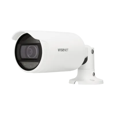 Hanwha - ANO-L6022R - Wisenet A Series bullet camera, 2MP @ 30 FPS, 4mm fixed focal lens, FoV H: 84.3° / V: 45.6° WiseStream II, triple codec (H.265/H.264/MJPEG), 120dB WDR, IR LEDs 30m(98.43ft), day & night (ICR), virtual area (intrusion/enter/exit)