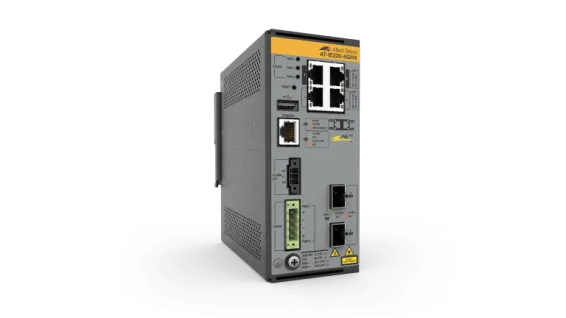 Hanwha - AT-IE220-6GHX-K90 - AT Industrial rugged switch with 4 x Gigabit Ethernet DIN Rail Mount, PoE++ and optional 2x 10G (SFP+). 180W total PoE budget *Power supply sold separately (NDAA and TAA compliant)