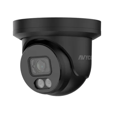 AVYCON - AVC-NCE51F28-B - 5MP (2592x1944), H.265+ Turret IP Full Color Camera, True WDR, AI, InfiniteColor™, 5MP@30FPS, Triple Stream, 2.8mm Lens, MicroSD, Onvif, DC12V / PoE, IP67, Black
