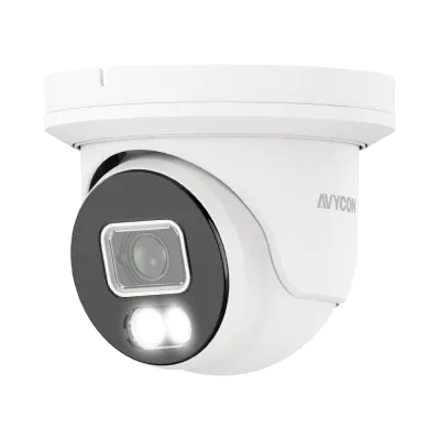 AVYCON - AVC-NCE81F28 - 8MP (3840x2160), H.265+ Turret IP Full Color Camera, True WDR, AI, InfiniteColor™, 8MP@30FPS, Triple Stream, 2.8mm Lens, MicroSD, Onvif, DC12V / PoE, IP67, White