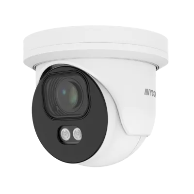 AVYCON - AVC-NCE81M - 8MP (3840x2160), H.265+ Turret IP Full Color Camera, True WDR, AI, InfiniteColor™, 8MP@30FPS, Triple Stream, 2.7-13.5mm Motorized A/F Lens, MicroSD, Onvif, DC12V / PoE, IP67, White
