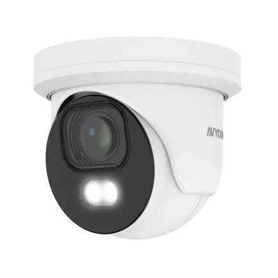 AVYCON - AVC-NCE81M - 8MP (3840x2160), H.265+ Turret IP Full Color Camera, True WDR, AI, InfiniteColor™, 8MP@30FPS, Triple Stream, 2.7-13.5mm Motorized A/F Lens, MicroSD, Onvif, DC12V / PoE, IP67, White