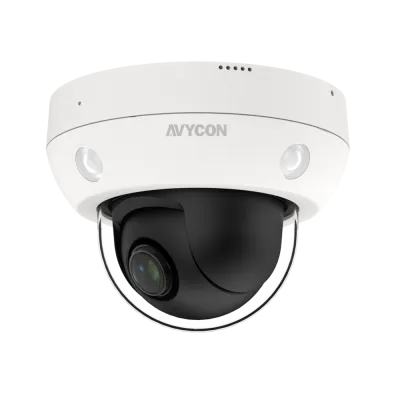AVYCON - AVC-NSZ41X04 - 4MP (2560x1440), H.265+ Vandalproof PTZ Dome Camera, True WDR, AI, InfiniteColor™, 4MP@30FPS, Triple Stream, 4x Optical (2.7-13.5mm) A/F Lens, MicroSD, Onvif, DC12V / PoE, IP67, White
