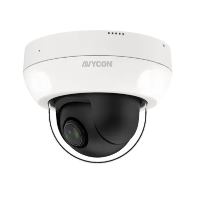 AVYCON - AVC-NSZ41X04 - 4MP (2560x1440), H.265+ Vandalproof PTZ Dome Camera, True WDR, AI, InfiniteColor™, 4MP@30FPS, Triple Stream, 4x Optical (2.7-13.5mm) A/F Lens, MicroSD, Onvif, DC12V / PoE, IP67, White