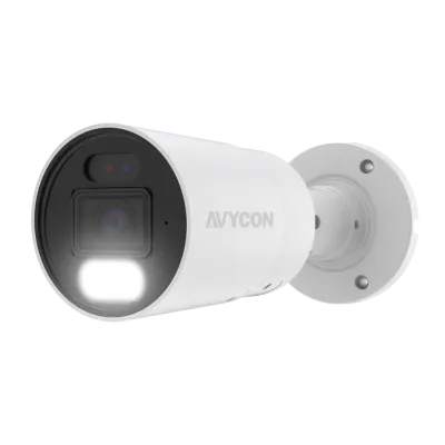 AVYCON - AVC-NUB41F28 - 4MP H.265+ InfiniteColor, Bullet AI Diversity Active Deterrence IP Camera, F1.0, True WDR, Ultra Low Light, 4MP@30FPS, Full Color (white light), Built-in Mic, Speaker (2-way), Siren, 2.8mm Fixed Lens, MicroSD, Onvif, DC12V / P