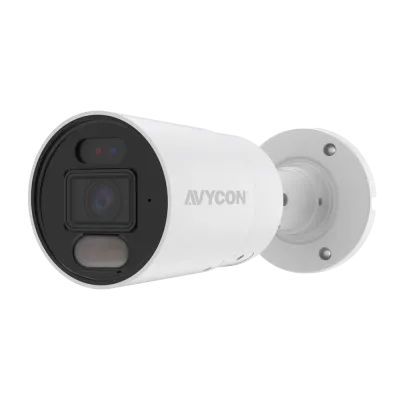 AVYCON - AVC-NUB81F28 - 8MP (4K), H.265+ InfiniteColor, Bullet AI Diversity Active Deterrence IP Camera, F1.0, True WDR, Ultra Low Light, 8MP@30FPS, Full Color (white light), Built-in Mic, Speaker (2-way), Siren, 2.8mm Fixed Lens, MicroSD, Onvif, DC1