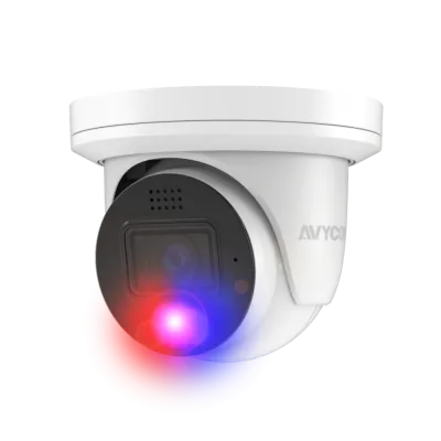 AVYCON - AVC-NUE41F28 - 4MP H.265+ InfiniteColor, Turret AI Diversity Active Deterrence IP Camera, F1.0, True WDR, Ultra Low Light, 4MP@30FPS, Full Color (white light), Built-in Mic, Speaker (2-way), Siren, 2.8mm Fixed Lens, MicroSD, Onvif, DC12V / P