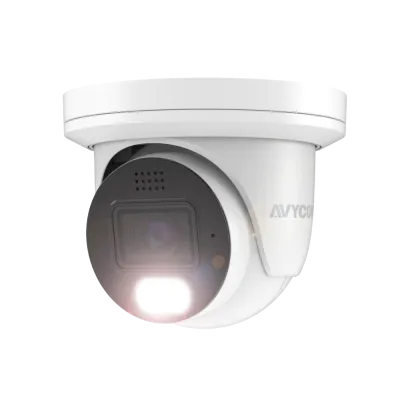 AVYCON - AVC-NUE81F28 - 8MP (4K), H.265+ InfiniteColor, Turret AI Diversity Active Deterrence IP Camera, F1.0, True WDR, Ultra Low Light, 8MP@30FPS, Full Color (white light), Built-in Mic, Speaker (2-way), Siren, 2.8mm Fixed Lens, MicroSD, Onvif, DC1