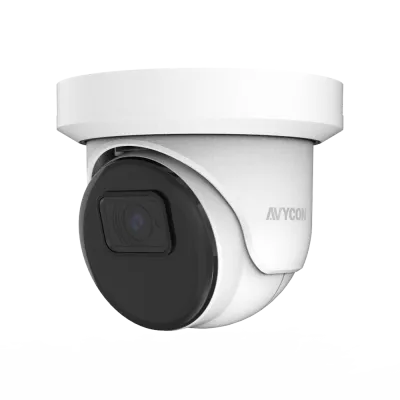 AVYCON - AVC-NKE51F28 - 5MP (2592x1944), H.265+ Turret IP Camera, InfiniteStar™, True WDR, AI with FD, 5MP@30FPS, Triple Stream, 2.8mm Lens, 66ft Smart IR's, Audio In/Out, Built-in MIC, MicroSD, Onvif, DC12V / PoE, IP67, White, Made in Korea (TAA)