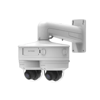 AVYCON - AVM-JB-DUAL-UL1 - Dual Junction Box for all NDAA large vandal domes with motorized lens models, built-in 2 port PoE switch allows 2 cameras to work using 1 cable, plug and play with Diversity series 4K NVR