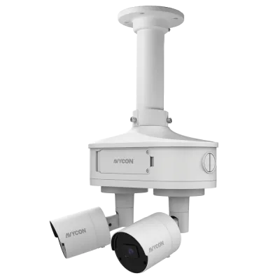 AVYCON - AVM-JB-DUAL-US1 - Dual Junction Box for all NDAA small vandal domes with fixed lens models, built-in 2 port PoE switch allows 2 cameras to work using 1 cable, plug and play with Diversity series 4K NVR