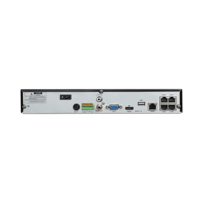AVYCON - AVR-NSV04P4-1T - (NDAA) H.265+, 4CH 4K NVR with 4CH Built-in PoE, Plug&Play with NS/NP/NL Series IPCs, Full AI with NS/NP, 30FPS@4K per ch, 64Mbps, ONVIF, 4K HDMI, Smart AI, 1TB HDD Installed